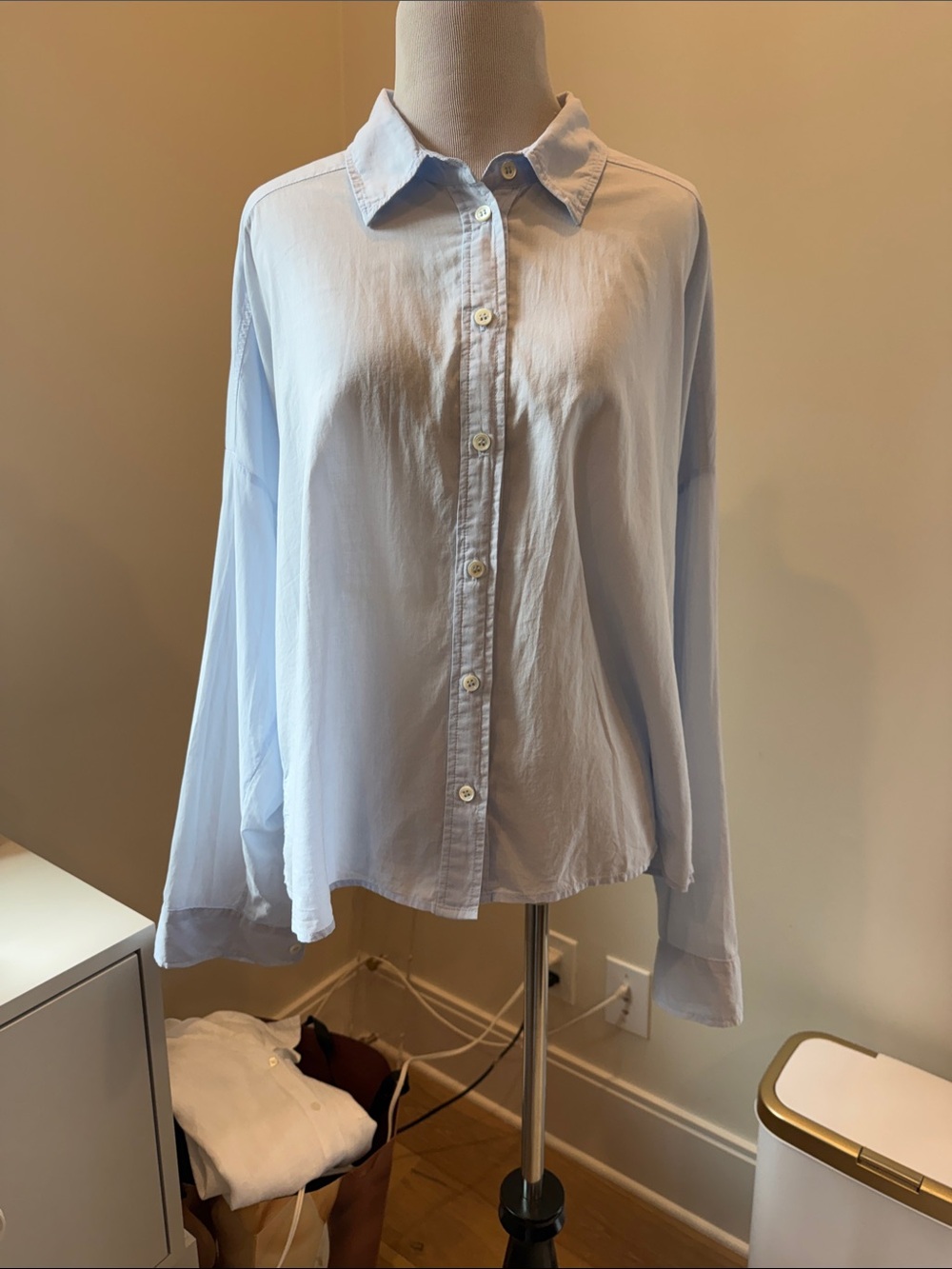 XiRENA Light Blue Women’s Casual Button-Down Shirt